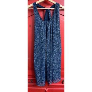 Converse One Star Womens Fully Lined Paisley Denim Blue Dress EUC Size M Med